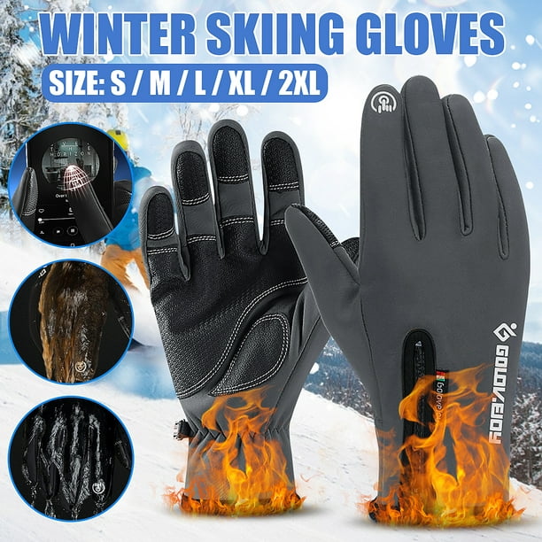 Mens Winter Warm Ski Gloves Sport Gloves Cycling Gloves Pu Gloves Waterproof US